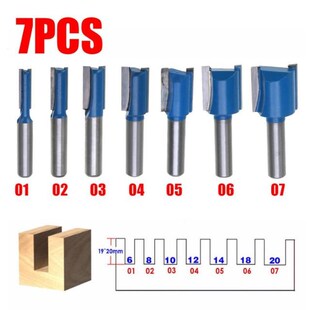 1pc 8mm Shank Straight Router Bit Set 6/8/10/12/14/18/20mm C
