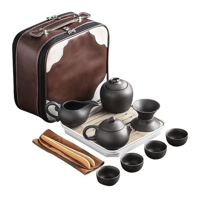 Outdoor Travel Clay Kung Fu Teapot Chinese Porcelain Zisha T