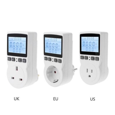 Digital Power Meter Socket EU/US/UK Plug Energy Meter Curren