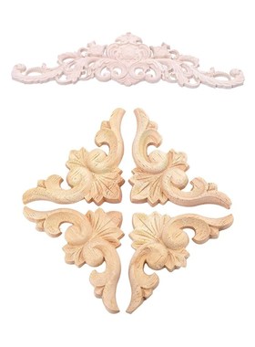 1X Rubber Wood Oak Carved Corner Onlay Applique Type5 Size