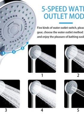Bathroom Shower Adjustable Jetting Shower Head Water Saving