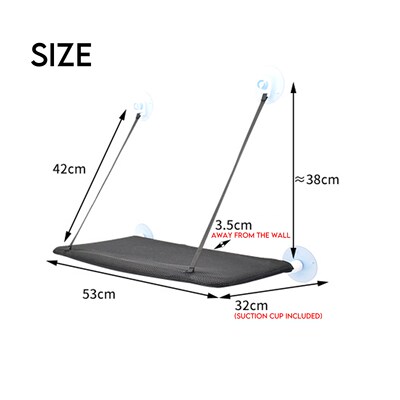 25KG Cat Hammock Window Mounted Cat Hammock Pet Seat Super S