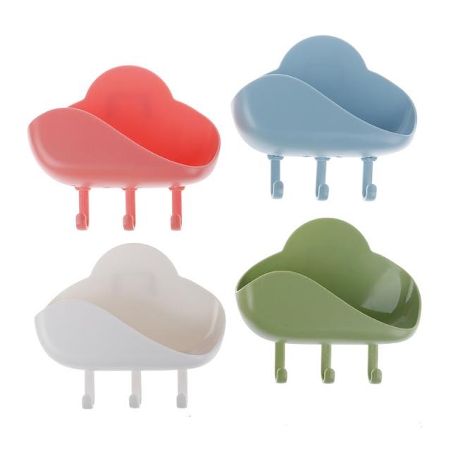 Soap Holder With Hook Cloud Sink Sponge Drain Box Suction Cu