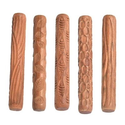 Pottery Tools Wood Hand Rollers 适用于 Clay Clay Stamp Clay