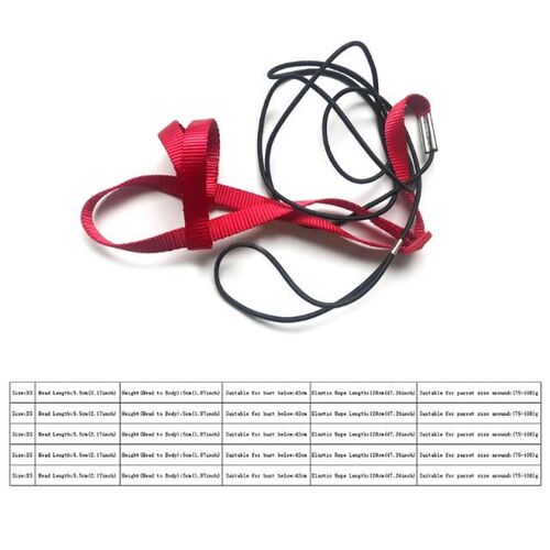Parrot Bird Harness Leash Adjustable Anti-Bite Training Flyi