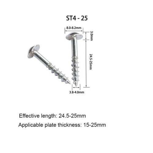 100pcs High Strength Oblique Hole Self Tapping Screws 适用于