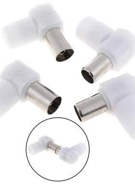 2pairs 90 Degrees Male And Female TV Plug Jack 适用于 Antenn