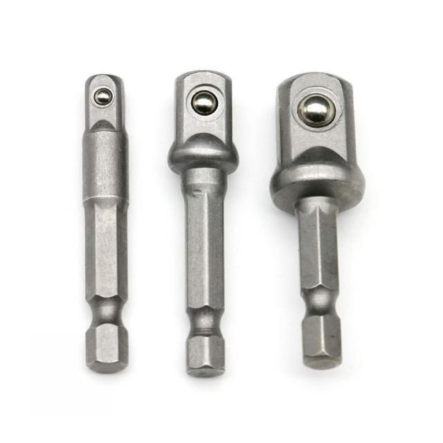 3pcs 50mm 1/4 3/8 1/2 Inch Hex Square Bits Square Head Screw