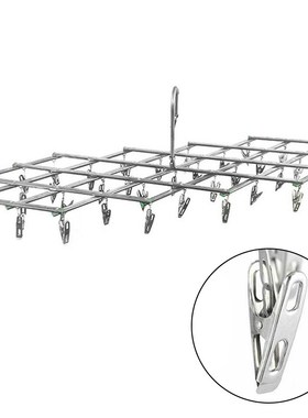 35 Clips Folding Hanger Drying Hanger Stainless Steel Laundr