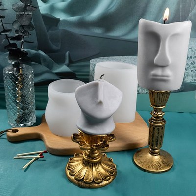 Face Design Silicone Candle Mold DIY Candle Making Portrait