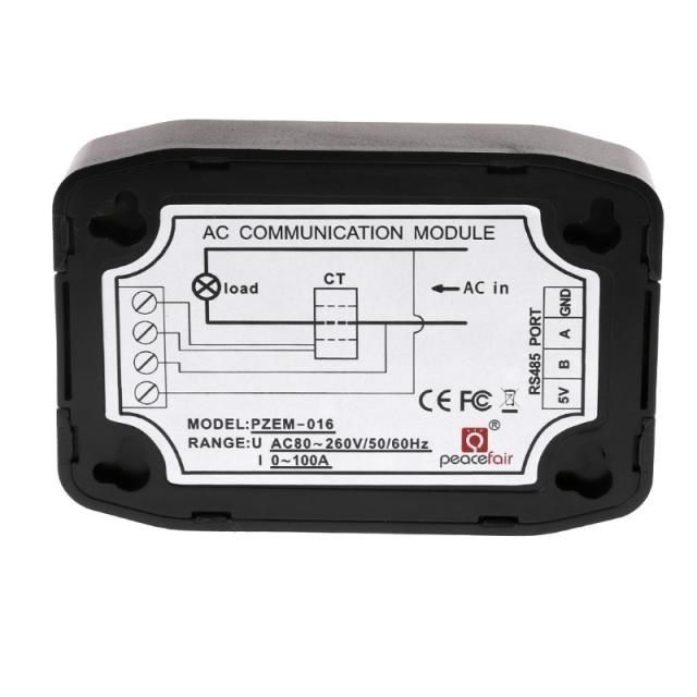 AC 100A Voltage Current Energy Hz Power factor RS485 Modbus