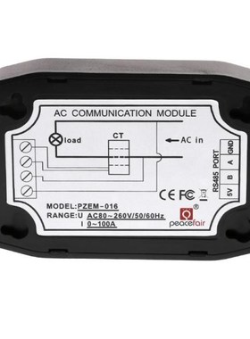 AC 100A Voltage Current Energy Hz Power factor RS485 Modbus