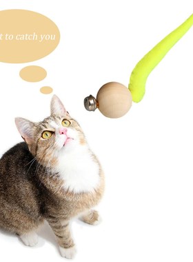 Wiggly Balls Cat Bell Toys New Cat Chewing Toys Wooden Ball