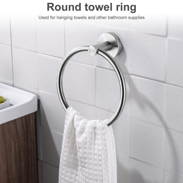 RecabLeght Stainless Steel Towel Ring Bathroom Towel Holder