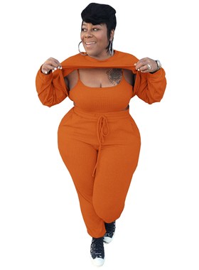 Jogging Suits for Women 3 Piece Set Long Sleeve Crop Tops an