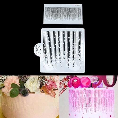 Glimmer Pattern Cake Stencil PET Lace Cake Boder Stencils Te