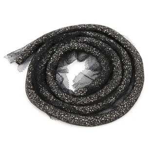 Rhinestone Rope Semicircle Double Pointed Mine Gray Black Co