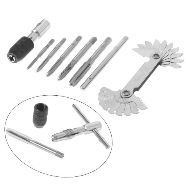 7 Pcs Tap Wrench and Die Metric M3/M4/M5/M6/M8 T Handle Gara