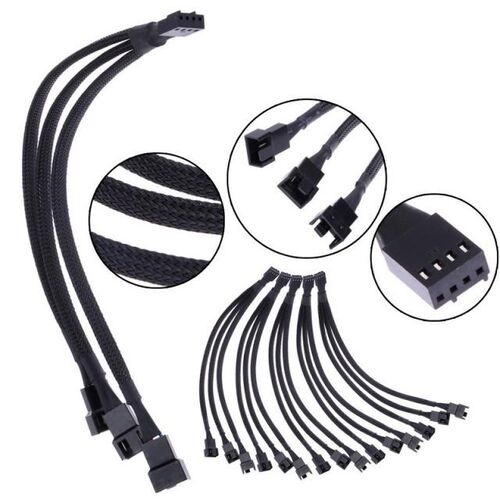 1 To 1 2 3 4 Mainboard CPU 4 PIN Fan Extention Cables PWM 4P