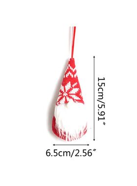 6pcs Christmas Hanging Gnomes Santa Plush Doll Ornaments Han