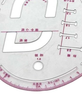 Curve patterning ruler Cutting sleeve cage ruler 6403 Button