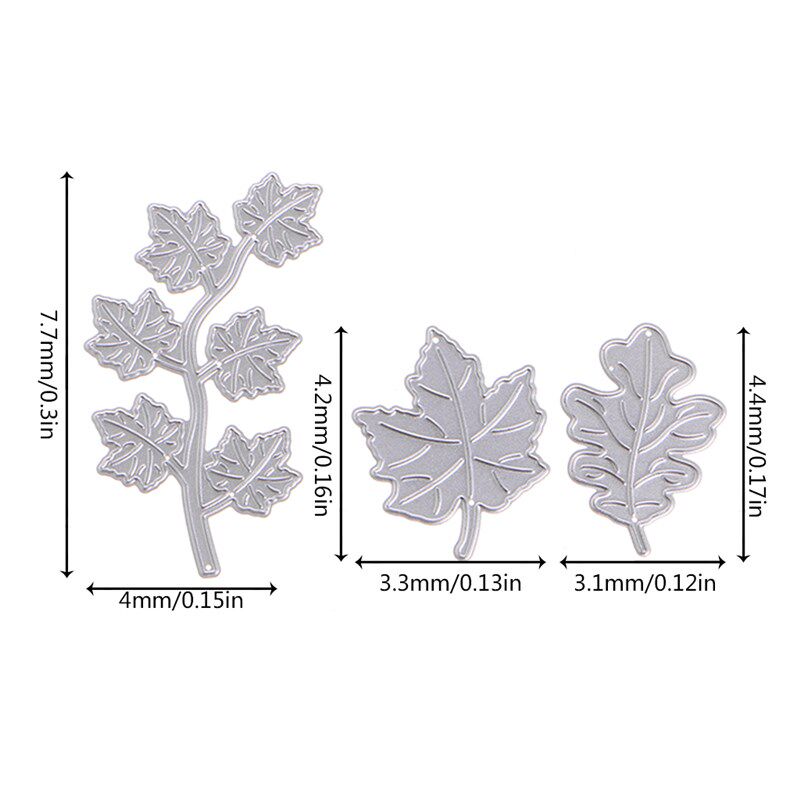 Maple Leaf Cutting Dies Stencils Scrapbook Album Embossing C