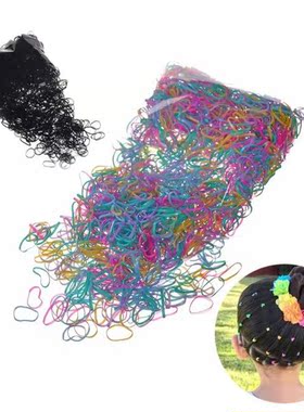 2000pcs/set Disposable Mini Small Clear Rubber Hair Elastic
