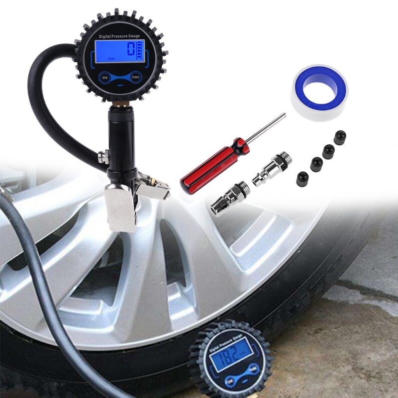 Digital Tire Inflator with Pressure Gauge and Back Night LED