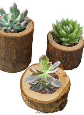 3pcs/set Rustic Wooden Candlestick Tealight Candle Holder Ta