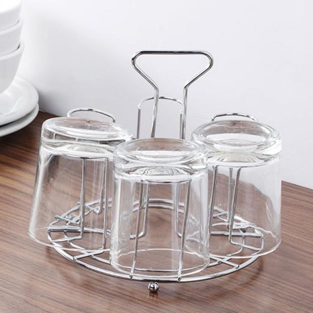 Stylish Mug Tree Iron Holder Coffee Cups Drain Organizer 6 R