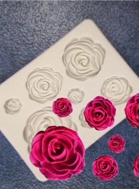 Rose Flowers Silicone Mold Fondant Sugarcraft Cake Form Choc