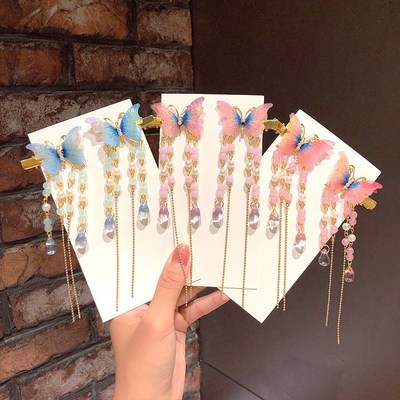 2pcs/set Tassel Buyao Antiquity Chinese Hairpins Hair Clip f