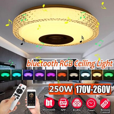 250W Modern RGB LED Ceiling Lights Home Lighting APP Bluetoo