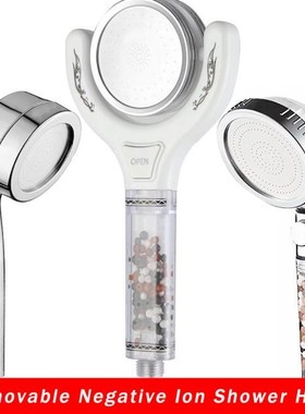 Negative Ion rain shower head Adjustable bath Anion showerhe