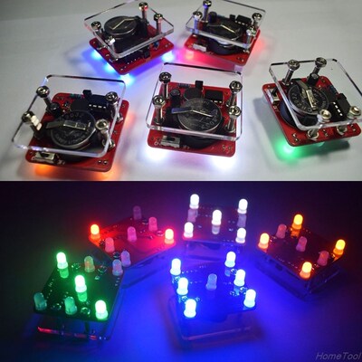 DIY Swing Shaking LED Dice Kit with Small Vibration Motor Di