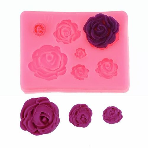Rose Flowers silicone mold Cake Chocolate Mold wedding Cake