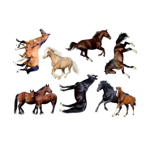 3D Wall Stickers Horses Luminous Stickers 适用于 Kids Room H