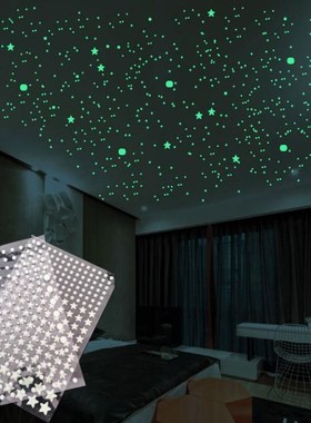 Stereo Luminous Sticker Luminous Dot Luminous Pentagonal Sta