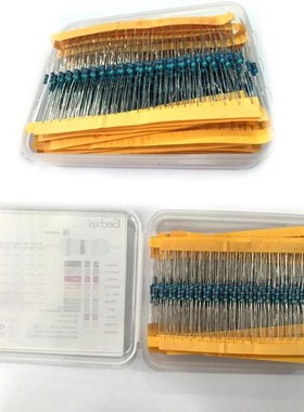 500/600Pcs Resistor Set DIY Metal,1/4W 1% 50 30Values Film R
