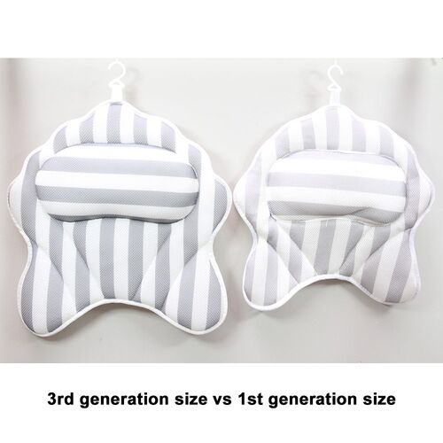 New Bathtub Pillow Bath Cushion Non-Slip Suction Cups Comfor