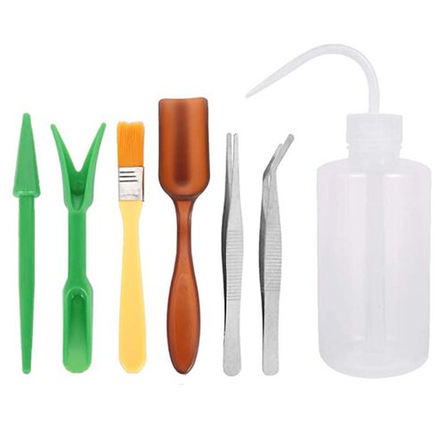 7pcs Gardening Kit Bonsai  Tools Mini with Tweezers Brush Su