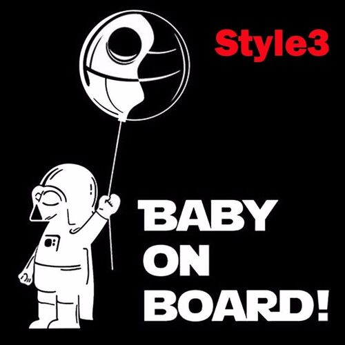 Cool Cute Baby on Board Pattern Car Windshield Door Window S