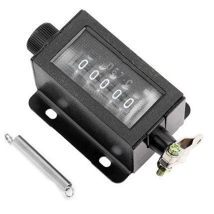 Mechanical 5-Digit Click Counter Pull Stroke Manual Hand Tal