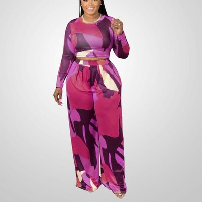 3XL 4XL Plus Size Women Outfits 2 Piece Set Autumn Fashion P