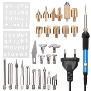 28pcs/set 220V 60W Wood Burning Pen Soldering Tool Craft Too