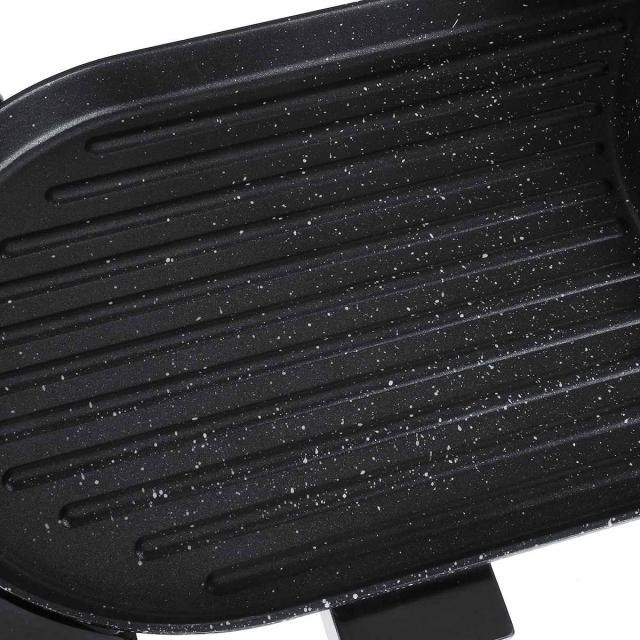 1800W 2 in 1 Electric Hot Pot Oven Smokeless Barbecue Pan Gr