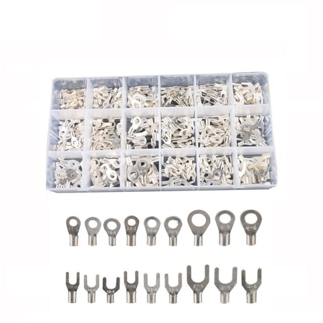 420Pcs/Box 18 type Cold naked terminal Kit Non-Insulated Rin
