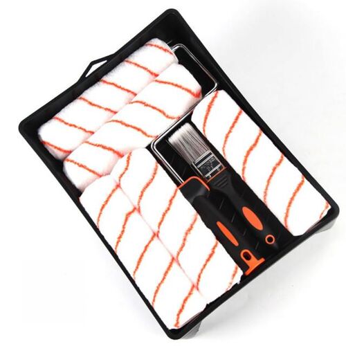 DIY Paint Roller Brushes Kit Handle Tool Household Use Wall