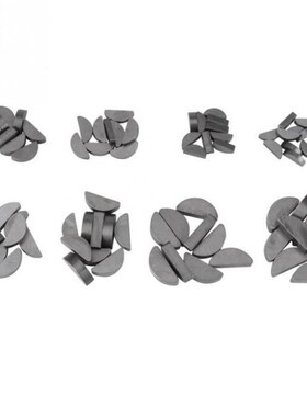 80PCS/Lot Metal Woodruff Keys Assortment Kit Set Different S
