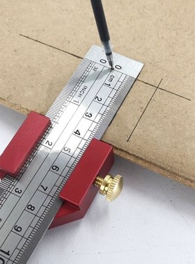 20-60CM Steel Ruler Positioning Block Woodworking Scribing R